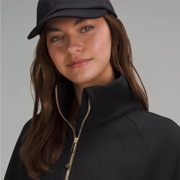 Scuba Oversized Funnel-Neck Half Zip Long Black / Gold Zipper - Picture 6 of 7